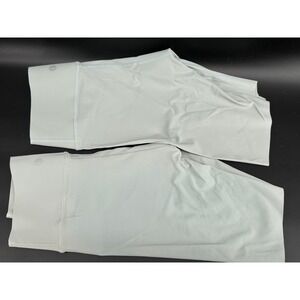 (2) Pair Running Girl High-Waisted 9" Biker Shorts – Gray Green – Size S – NWOT